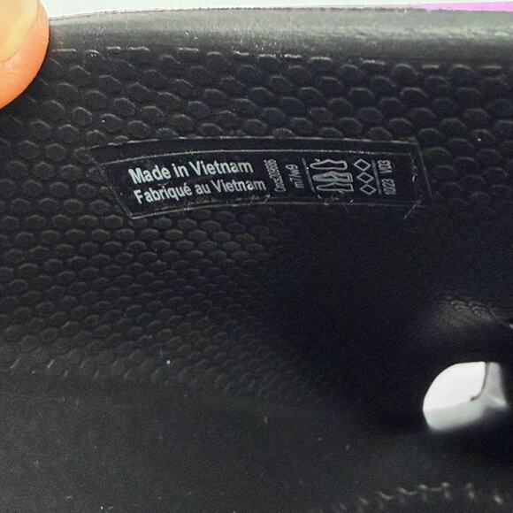 Crocs Siren Hyper Floral Clog Purple Black Women Size 9 High Heel 4" Mules Retro - Picture 11 of 13